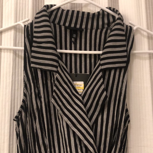 Striped tank jumpsuit with pockets - Picture 6 of 6